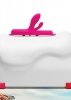 Nakładka na siedzisko podwójne dildo Cowgirl Unicorn Jackalope różowe